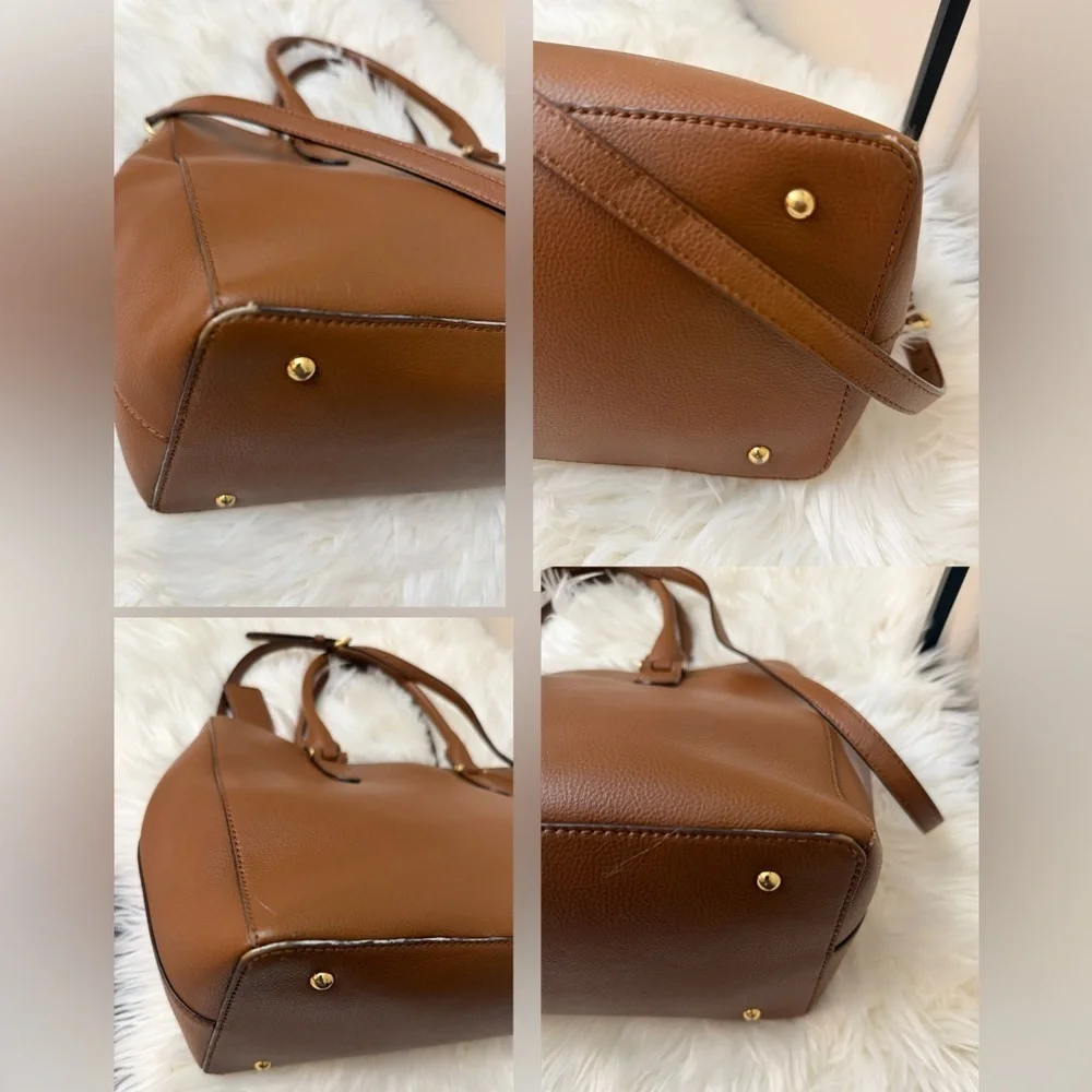 Lauren Ralph Lauren Tan Leather Satchel